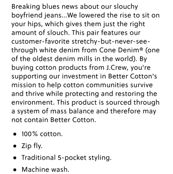 NEW J. Crew Slouchy Boyfriend Jeans White Preppy Denim Classic Comfy Spring - Picture 6 of 8